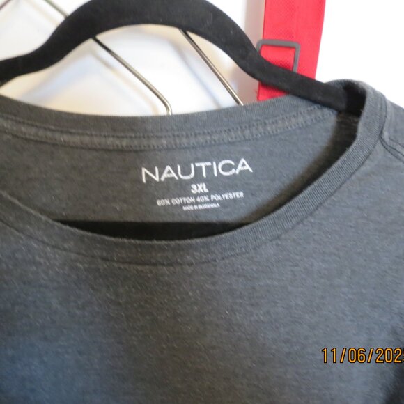 Men's Nautica 3XL Dark Gray Short Sleeve T-Shirt - Picture 3 of 4